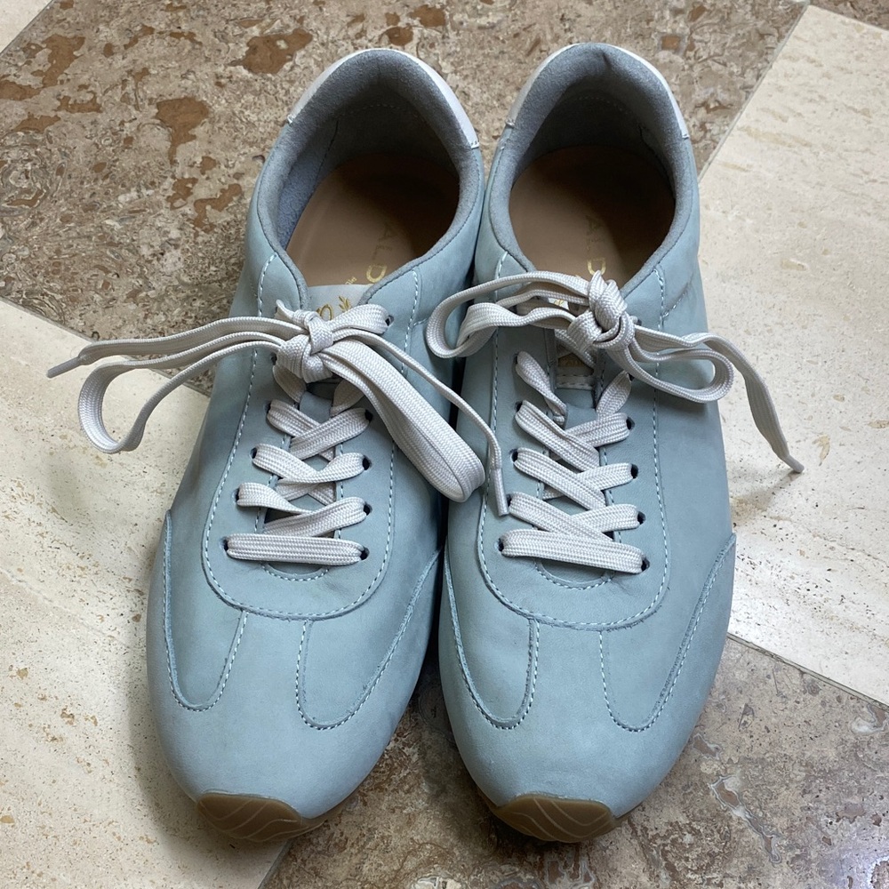 Aldo Green Blue Lace-Up Sneakers